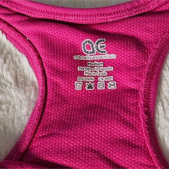Athletic Essentials Pink Racerback Sports Top. Size Medium - Picture 5 of 5